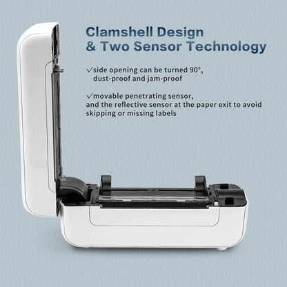 Phomemo PM246S Address Label Printer Thermal Paper Express E-Manifest Printer, Size: EU(Green) - Receipt Printers by Phomemo | Online Shopping UK | buy2fix