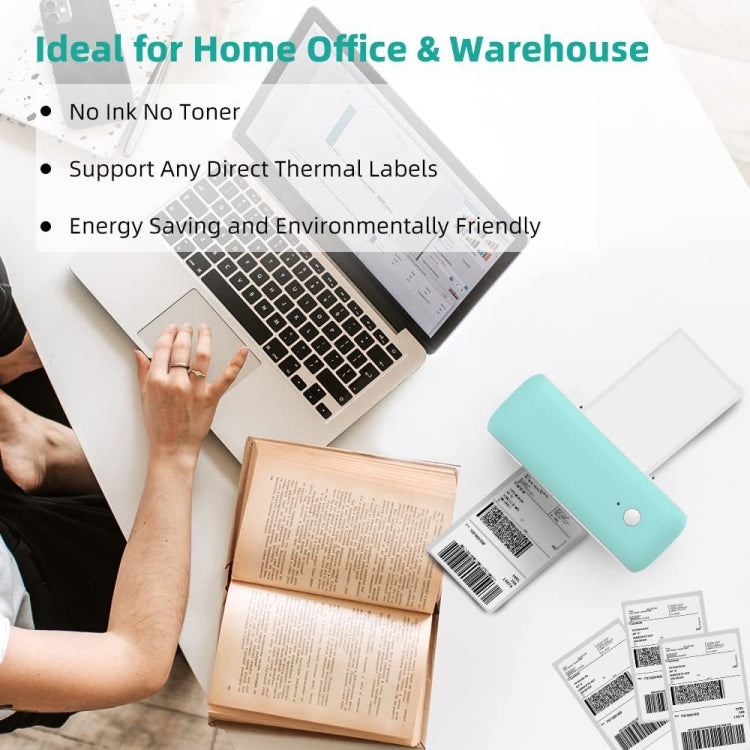 Phomemo PM246S Address Label Printer Thermal Paper Express E-Manifest Printer, Size: EU(White) - Receipt Printers by Phomemo | Online Shopping UK | buy2fix