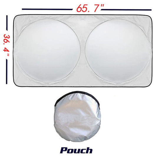 167x95cm Car Double Circle Sun Visor Heat Insulation Sun Protection Sun Block by buy2fix