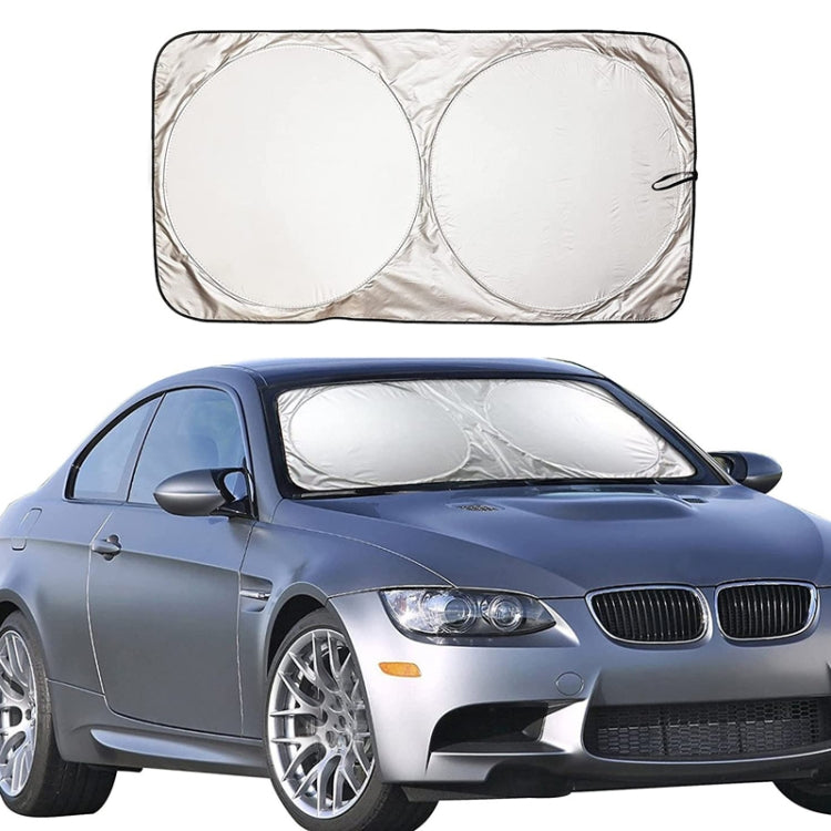 167x95cm Car Double Circle Sun Visor Heat Insulation Sun Protection Sun Block by buy2fix
