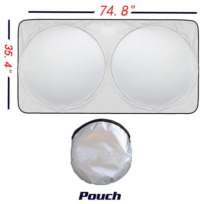 190x90cm Car Double Circle Sun Visor Heat Insulation Sun Protection Sun Block by buy2fix