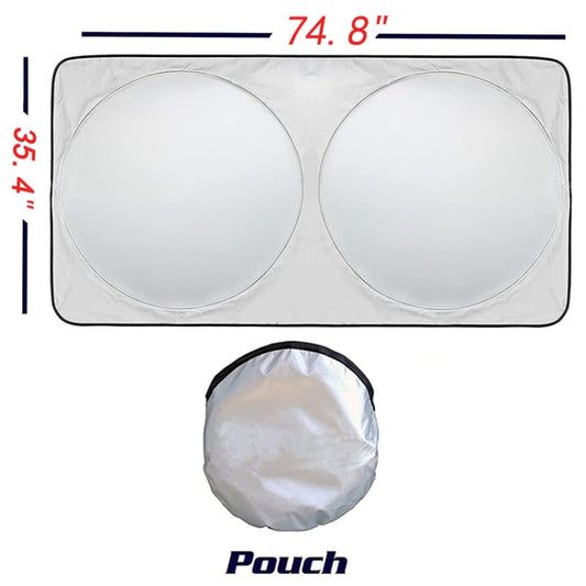 190x90cm Car Double Circle Sun Visor Heat Insulation Sun Protection Sun Block by buy2fix