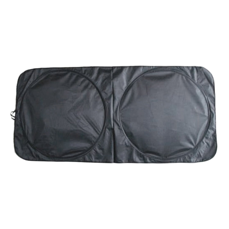 150x80cm Car Double Circle Sun Visor Heat Insulation Sun Protection Sun Block by buy2fix