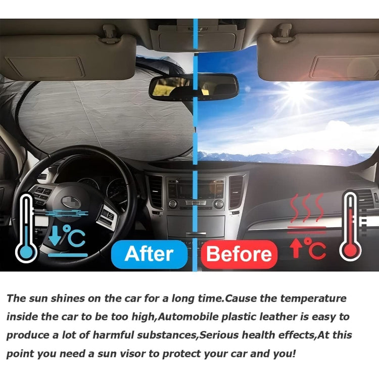 150x80cm Car Double Circle Sun Visor Heat Insulation Sun Protection Sun Block by buy2fix