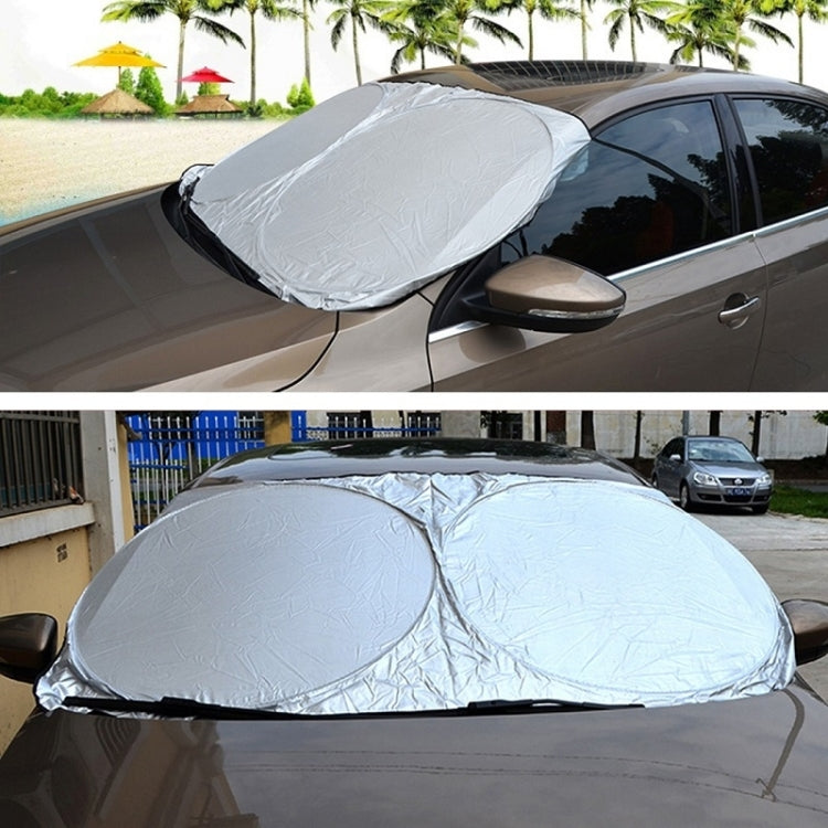 167x95cm Car Double Circle Sun Visor Heat Insulation Sun Protection Sun Block by buy2fix