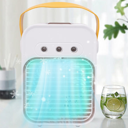 Mini Desktop Air Conditioner Fan Household Spray Humidification Air Cooler(White) by buy2fix