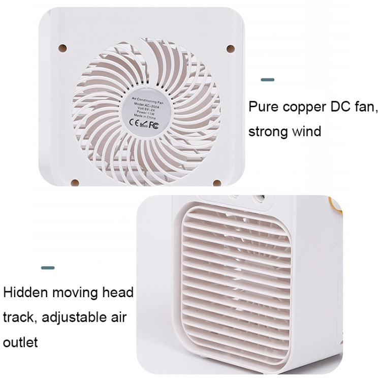 Mini Desktop Air Conditioner Fan Household Spray Humidification Air Cooler(White) by buy2fix