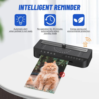 FN338 A4/A5/A6 Photo Laminator With 4 Levels Of Thickness Optional Preheating Alarm(UK Plug) by buy2fix