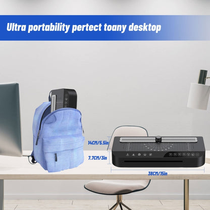 FN338 A4/A5/A6 Photo Laminator With 4 Levels Of Thickness Optional Preheating Alarm(US Plug) by buy2fix