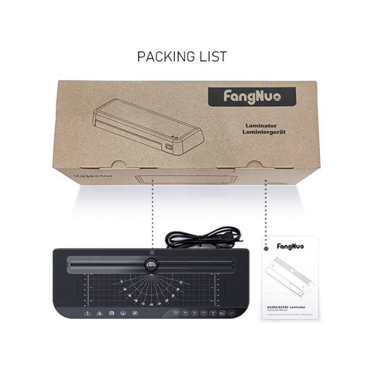 FN338 A4/A5/A6 Photo Laminator With 4 Levels Of Thickness Optional Preheating Alarm(EU Plug) by buy2fix