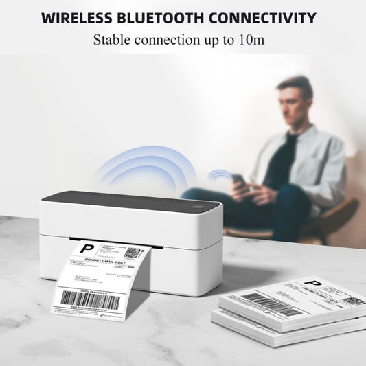 Phomemo PM241-BT Bluetooth Address Label Printer Thermal Shipping Package Label Maker, Size: US(White Purple) - Receipt Printers by Phomemo | Online Shopping UK | buy2fix