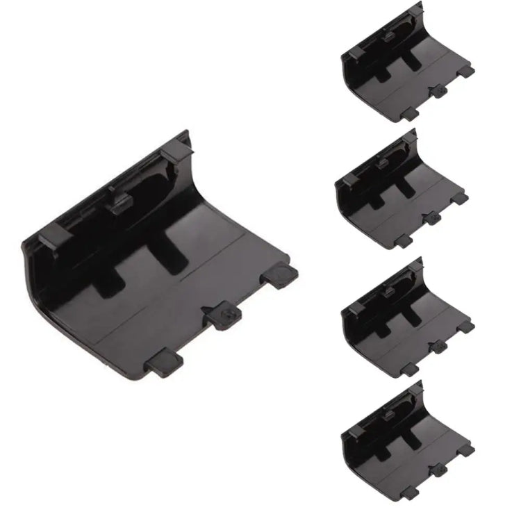 For Xbox One 5pcs Wireless Controller Battery Cover Replacement Battery Doors(Black) by buy2fix