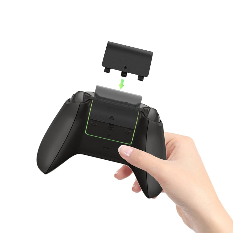 For Xbox One 5pcs Wireless Controller Battery Cover Replacement Battery Doors(Black) by buy2fix