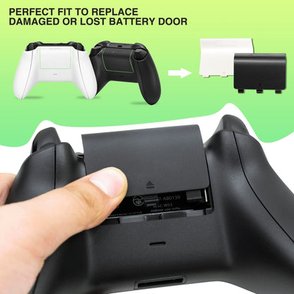 For Xbox One 5pcs Wireless Controller Battery Cover Replacement Battery Doors(Black) by buy2fix