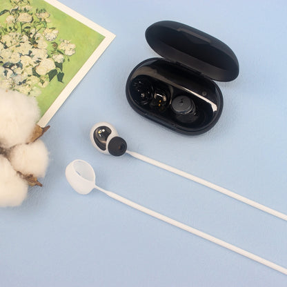 For Anker Soundcore Space A40 2pcs Headphones Silicone Anti-Lost Cord(Beige) by buy2fix