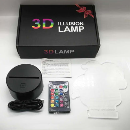 3D Game Handle Three-dimensional Colorful LED Lights, Style: Touch Black Base+Remote Control - Novelty Lighting by buy2fix | Online Shopping UK | buy2fix