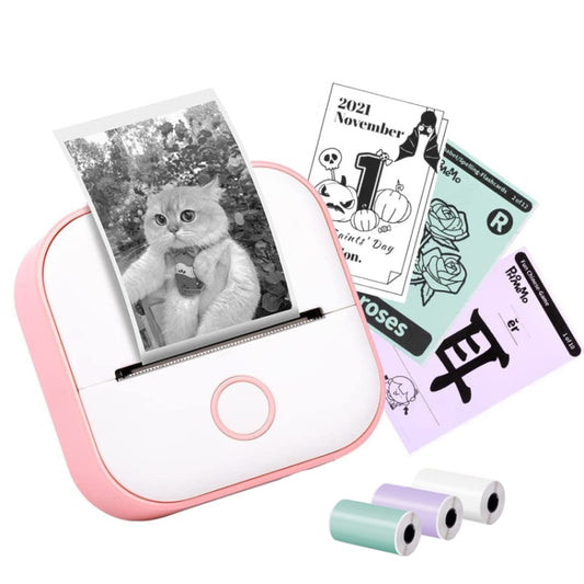 Phomemo T02 Gift Box Phone Bluetooth Mini Printer Photo Thermal Printer Family Student Wrong Question Printer(Pink) - Photo Printers by Huawei | Online Shopping UK | buy2fix