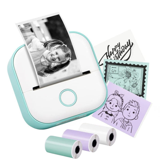 Phomemo T02 Gift Box Phone Bluetooth Mini Printer Photo Thermal Printer Family Student Wrong Question Printer(Green) - Photo Printers by Huawei | Online Shopping UK | buy2fix