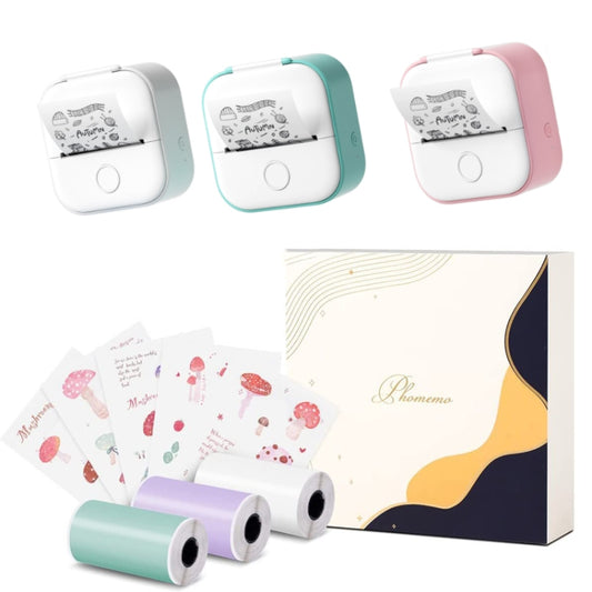 Phomemo T02 Gift Box Phone Bluetooth Mini Printer Photo Thermal Printer Family Student Wrong Question Printer(Green) - Photo Printers by Huawei | Online Shopping UK | buy2fix