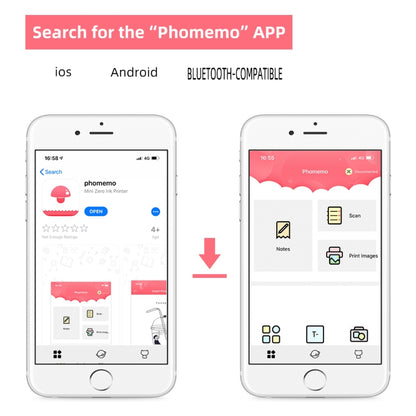 Phomemo M02-BK Pocket Small Bluetooth Portable Photo Thermal Label Wrong Question Printer - Photo Printers by Huawei | Online Shopping UK | buy2fix