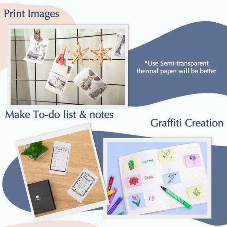 Phomemo M02-WH Pocket Small Bluetooth Portable Photo Thermal Label Wrong Question Printer - Photo Printers by Huawei | Online Shopping UK | buy2fix