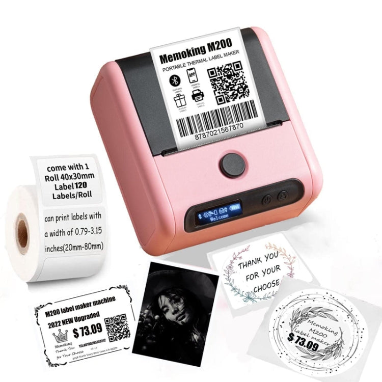 Phomemo M200 QR Code Tag Handheld Portable Bluetooth Thermal Label Printer(White) - Receipt Printers by Phomemo | Online Shopping UK | buy2fix