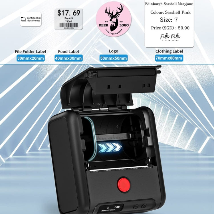 Phomemo M200 QR Code Tag Handheld Portable Bluetooth Thermal Label Printer(White) - Receipt Printers by Phomemo | Online Shopping UK | buy2fix