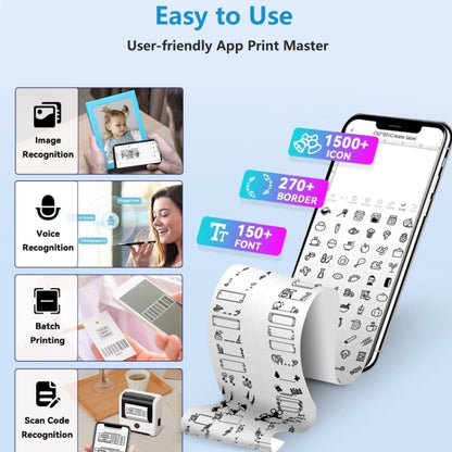 Phomemo M200 QR Code Tag Handheld Portable Bluetooth Thermal Label Printer(White) - Receipt Printers by Phomemo | Online Shopping UK | buy2fix
