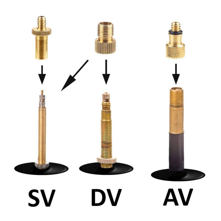 14 in 1 SV/AV/DV Bicycle Valve Adapter Set Bike Ball Pump Accessories - Tire Valve Caps by buy2fix | Online Shopping UK | buy2fix