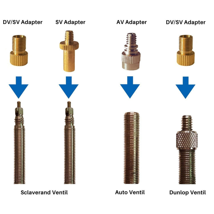 24 in 1 SV/AV/DV Bicycle Valve Adapter Set Bike Ball Pump Accessories - Tire Valve Caps by buy2fix | Online Shopping UK | buy2fix