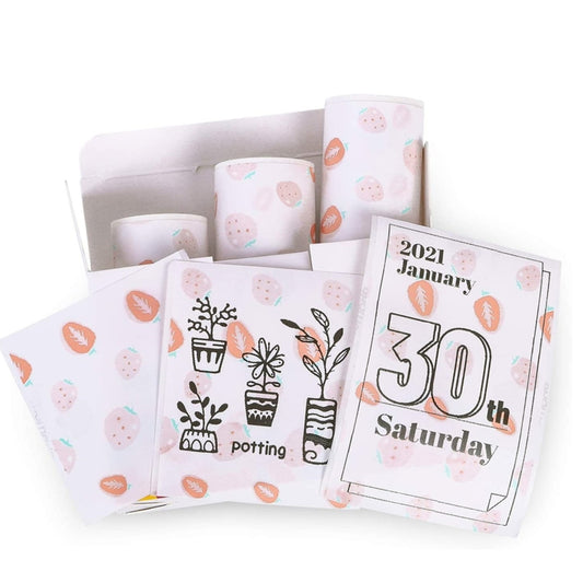For Phomemo T02 3rolls Bluetooth Printer Thermal Paper Label Paper 50mmx3.5m 20 Years Milk Strawberry Sticker - Printing Paper by Phomemo | Online Shopping UK | buy2fix