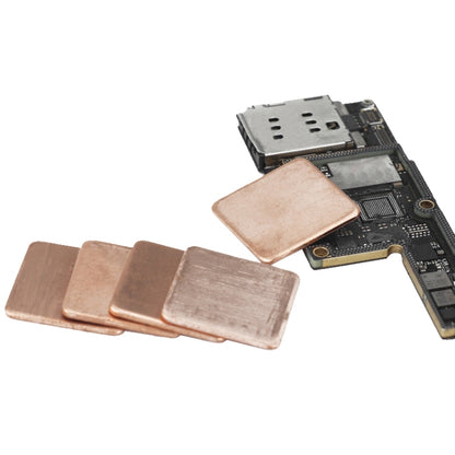 20pcs Laptop Cooling Copper Heat Sink Thermal Conductive Tabs Cell Phone Computer Graphics Card Heat Sinks 15x15x0.5mm by buy2fix