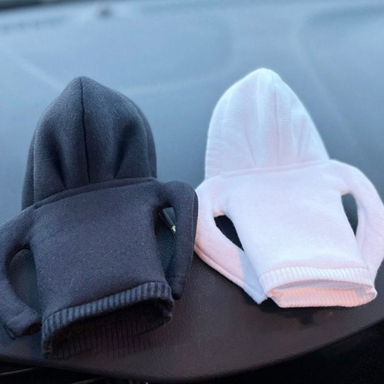 2pcs Car Gear Shift Brake Handle Hoodie Decorative Cover(White) by buy2fix