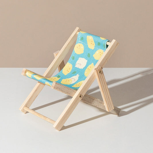 Wooden Craft Mini Desktop Ornament Photography Toys Beach Chair Phone Holder, Style: D by buy2fix