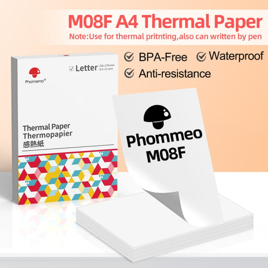 For Phomemo M08F 200sheets Thermal Printing Paper Compatible for MR.IN Brother Pocket Jet / MT800, Style: Folding Letter - Printing Paper by Phomemo | Online Shopping UK | buy2fix