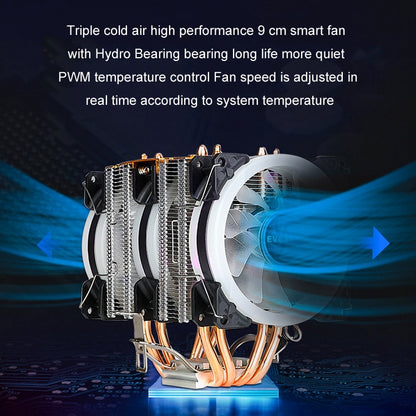 EVESKY 600 Desktop Computer 4 Copper Tube Mute CPU Cooling Fan, Color: Color Single Fan - Fan Cooling by EVESKY | Online Shopping UK | buy2fix