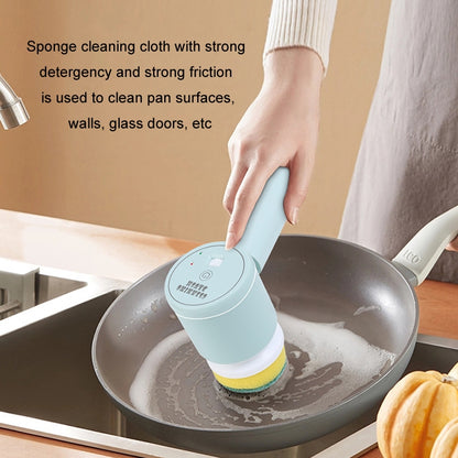 Multifunctional Handheld Wireless Folding Electric Cleaning Brush(Mint Green) - Sponges, Cloths & Brushes by buy2fix | Online Shopping UK | buy2fix