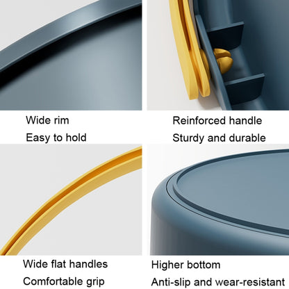 Small 4.6L Folding Thickened Portable Plastic Bucket Outdoor Fishing Barrel Car Travel Wash Barrel(Deep Blue) - Kettles by buy2fix | Online Shopping UK | buy2fix