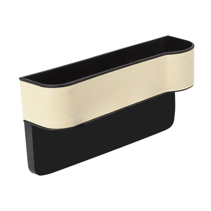 Car Seat Gap Interior PU Leather Storage Box Water Cup Holder(Co-pilot Beige) by buy2fix