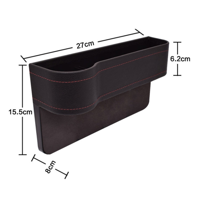 Car Seat Gap Interior PU Leather Storage Box Water Cup Holder(Co-pilot Black) by buy2fix