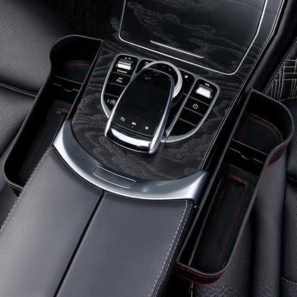 Car Seat Gap Interior PU Leather Storage Box Water Cup Holder(Co-pilot Black) by buy2fix