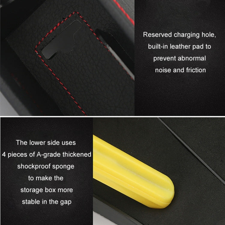 Car Seat Gap Interior PU Leather Storage Box Water Cup Holder(Co-pilot Black) by buy2fix