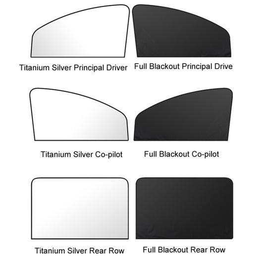 Heat-insulating Opaque Vinyl Coated Magnetic Car Curtains, Style: Full Blackout Rear Row by buy2fix