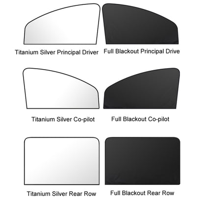 Heat-insulating Opaque Vinyl Coated Magnetic Car Curtains, Style: Titanium Silver Principal Driver by buy2fix
