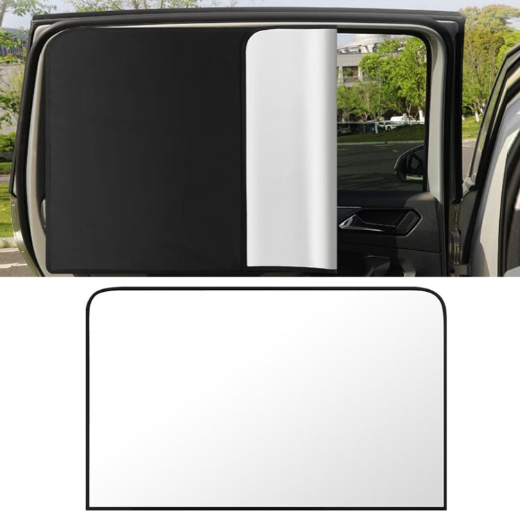 Heat-insulating Opaque Vinyl Coated Magnetic Car Curtains, Style: Titanium Silver Rear Row by buy2fix