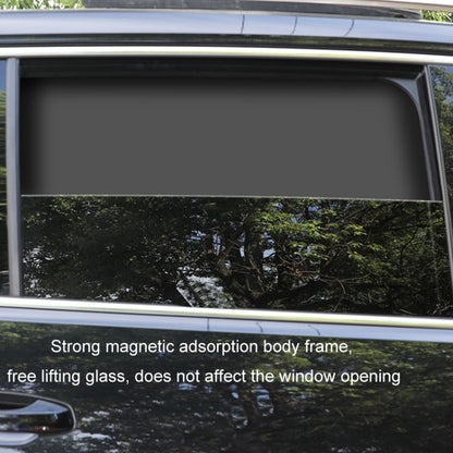 Heat-insulating Opaque Vinyl Coated Magnetic Car Curtains, Style: Titanium Silver Rear Row by buy2fix