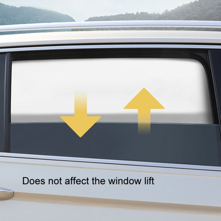 Heat-insulating Opaque Vinyl Coated Magnetic Car Curtains, Style: Titanium Silver Principal Driver by buy2fix