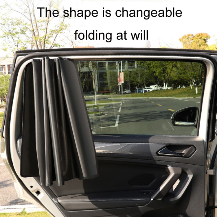 Heat-insulating Opaque Vinyl Coated Magnetic Car Curtains, Style: Titanium Silver Co-pilot by buy2fix