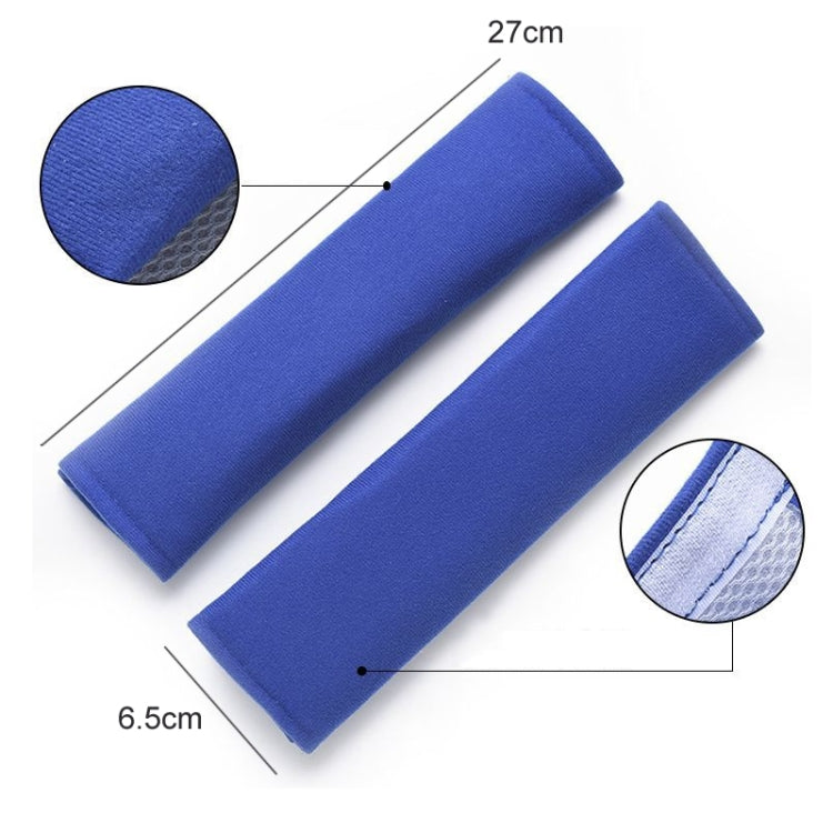 Car Seat Belts Soft Plush Shoulder Pads(Navy Blue) by buy2fix