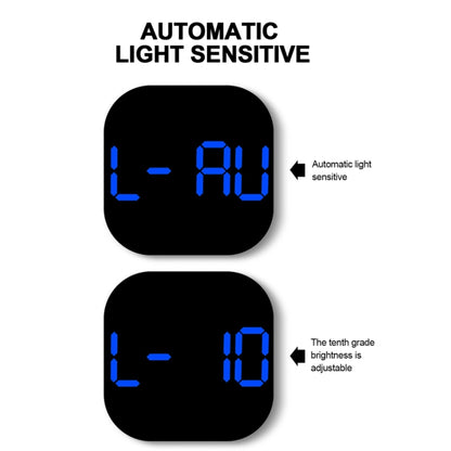 13-Inch LED Acrylic Electronic Clock Large-Screen Square Wall Clock With Timing Temperature Humidity(6632 White Red) - Wall Clock by buy2fix | Online Shopping UK | buy2fix